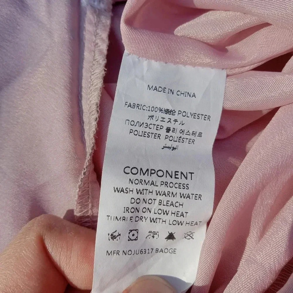 Simplee Floral Jumpsuit Dusty Pink Blue White Capri Sleeveless Size Large Flowy - Picture 7 of 12